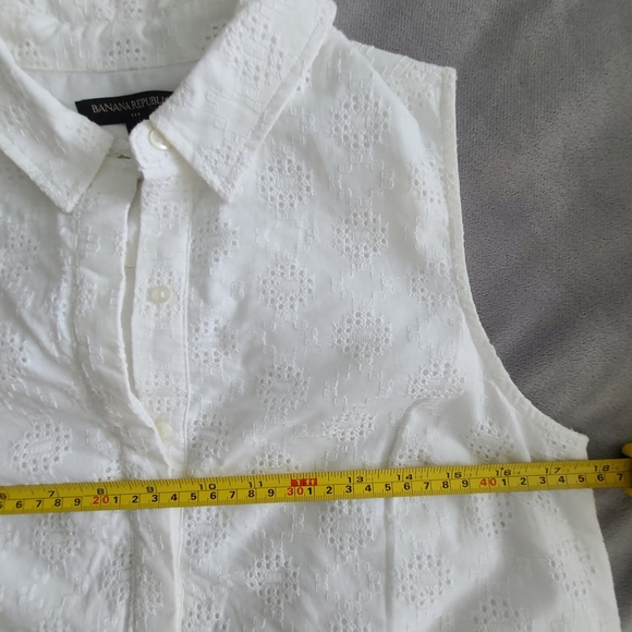 NWOT Banana Republic White Embroidered Collar 100% Cotton Dress - Picture 3 of 5